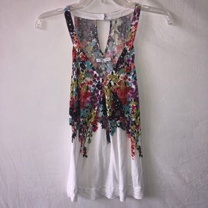 American Eagle Colorful Floral Tank Top